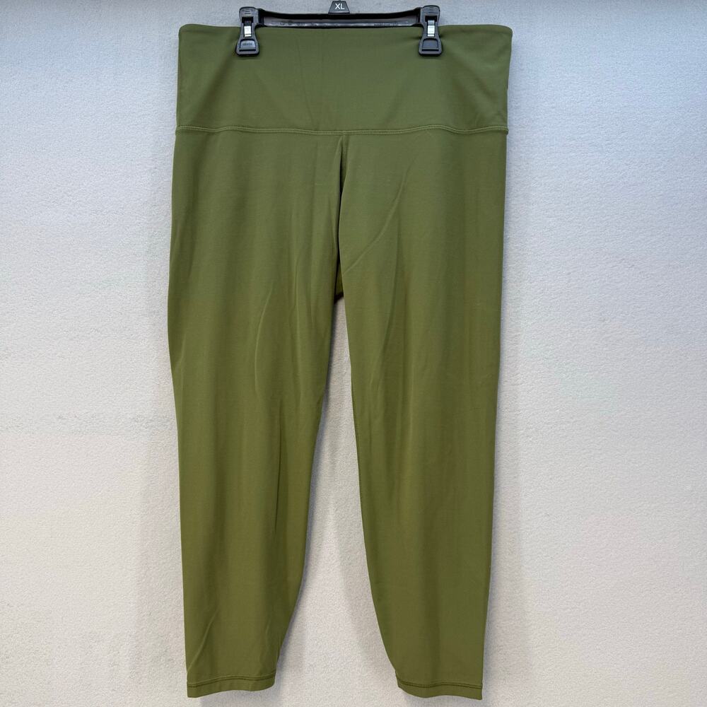 Athleta Ultra High Rise Elation 7/8 Tight Women's 1X Olive Green Leggings EUC